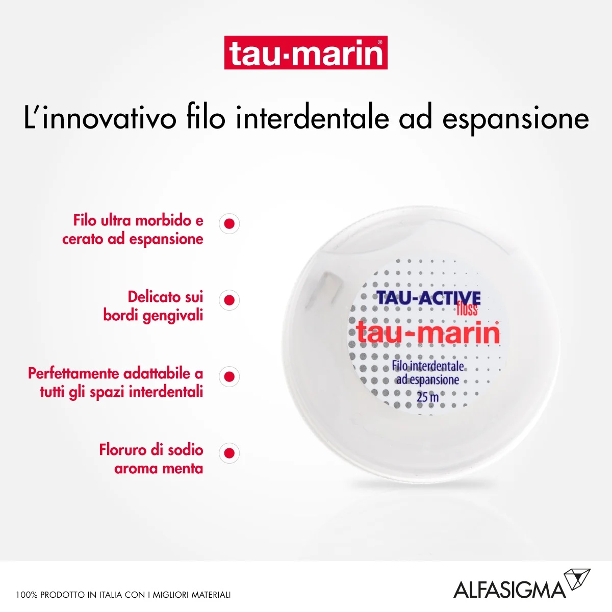 ALFASIGMA TAU MARIN Hilo dental de expansión activa Tau-Marin 25 m