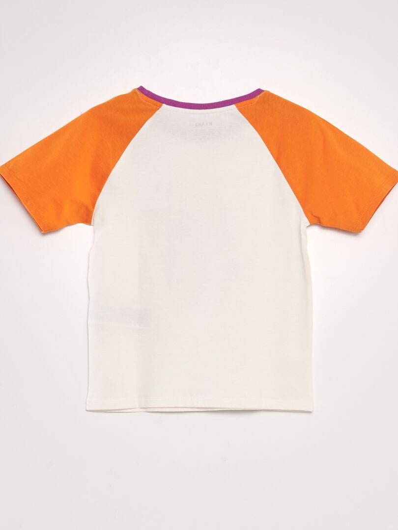 T-shirt met ronde hals van katoen - WIT