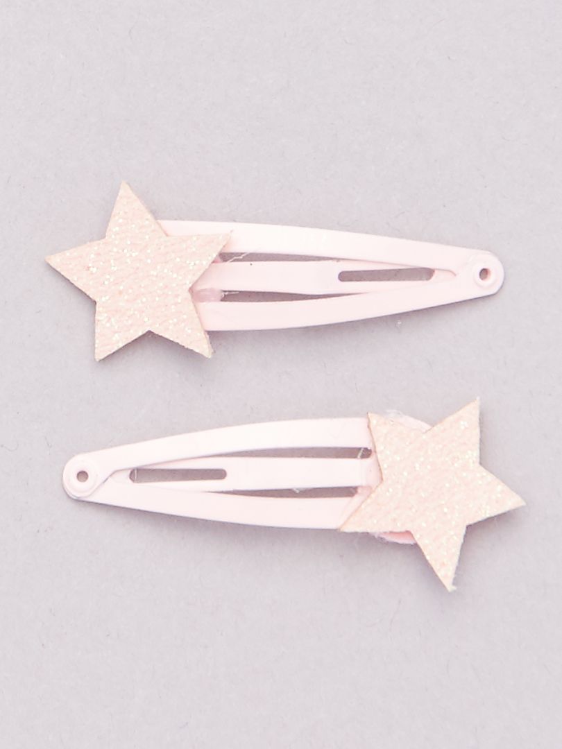 Juego de 6 pinzas para el cabello - ROSA