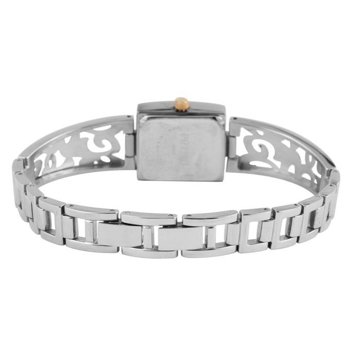 Montre femme - PRIMO - Primo Femme - Boîtier rectangulaire 20 mm - Quartz - Bracelet métal argenté 15 mm