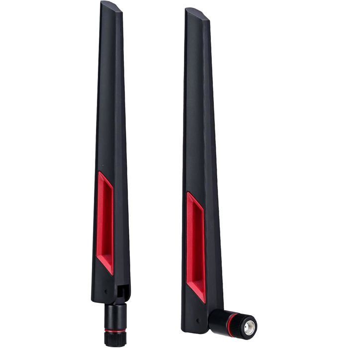 Dual-band WiFi antenna with RP SMA male connector for wireless network router/access point/USB adapter/PCI adapter/camera