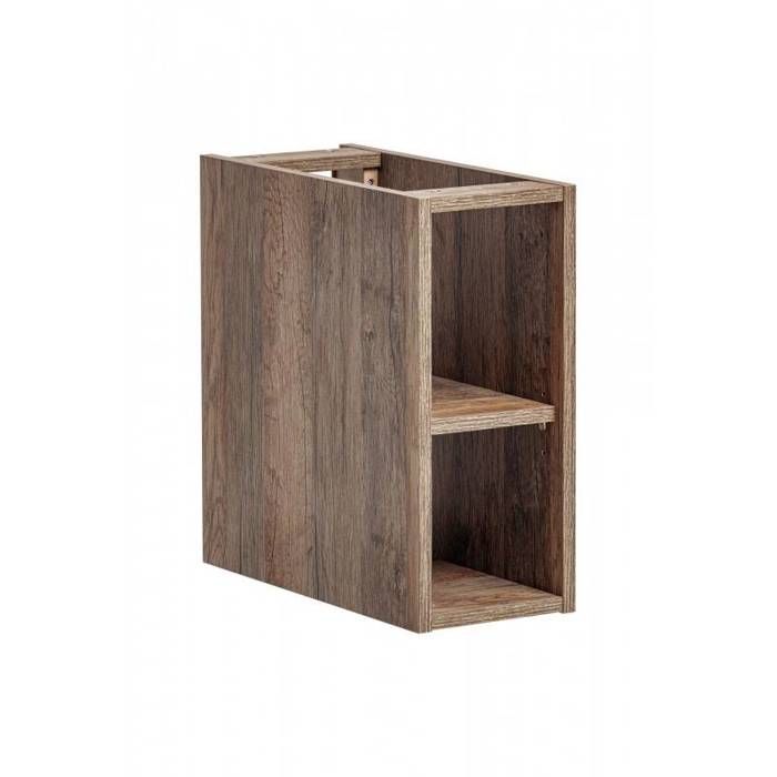 Complete badkamerset met dubbele wastafel, 180 cm + 6 elementen - Rosario Oak