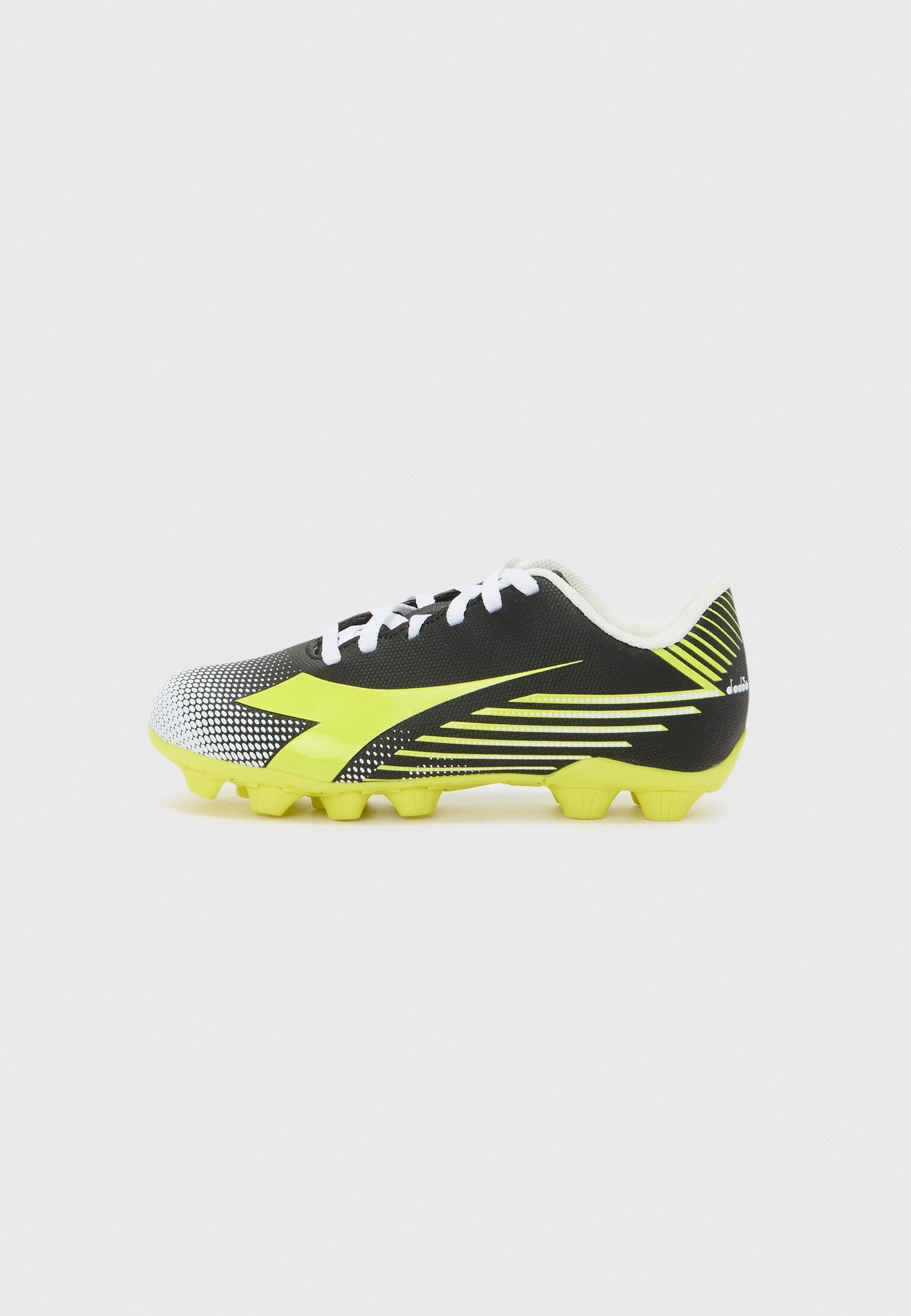 Diadora PICHICHI 8 UNISEX - Voetbalschoenen voor stevige ondergrond - zwart/fluo geel
