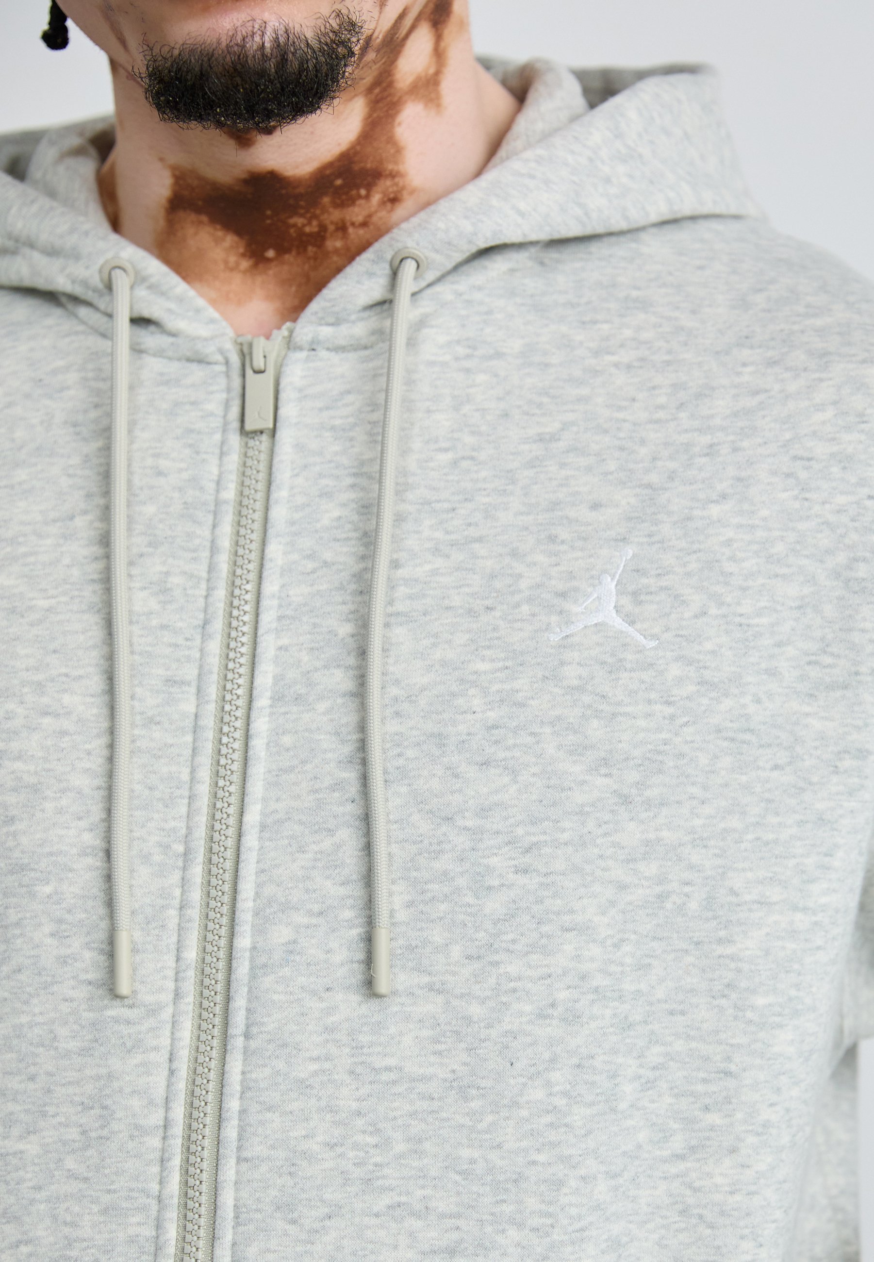 Jordan-sweatshirt met rits - grijs gemêleerd