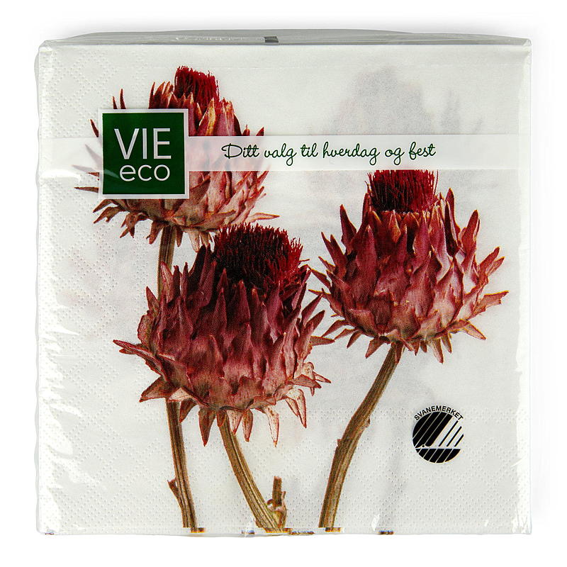 Tovaglioli Vie Eco, confezione da 20 pezzi, 33x33 cm