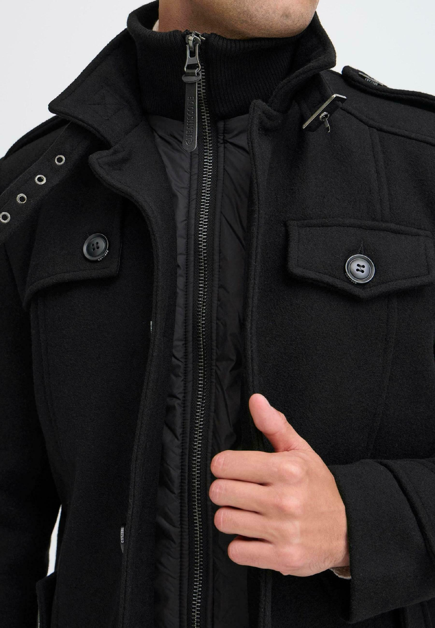 INDICODE JEANS IDBRANDAN - Manteau court - noir onyx