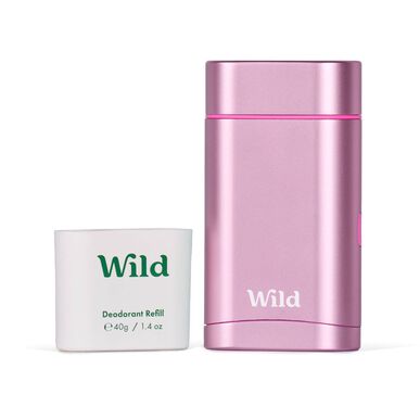 Daugkartinis natūralus vyšnių žiedų dezodorantas „Wild“, dėžutė ir papildymas, 40 g