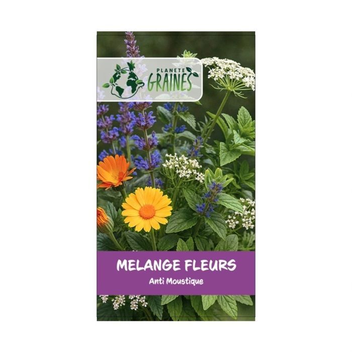 250 semillas mixtas de flores repelentes de mosquitos - semillas de jardín de verano para patio y balcón - Planet Seeds