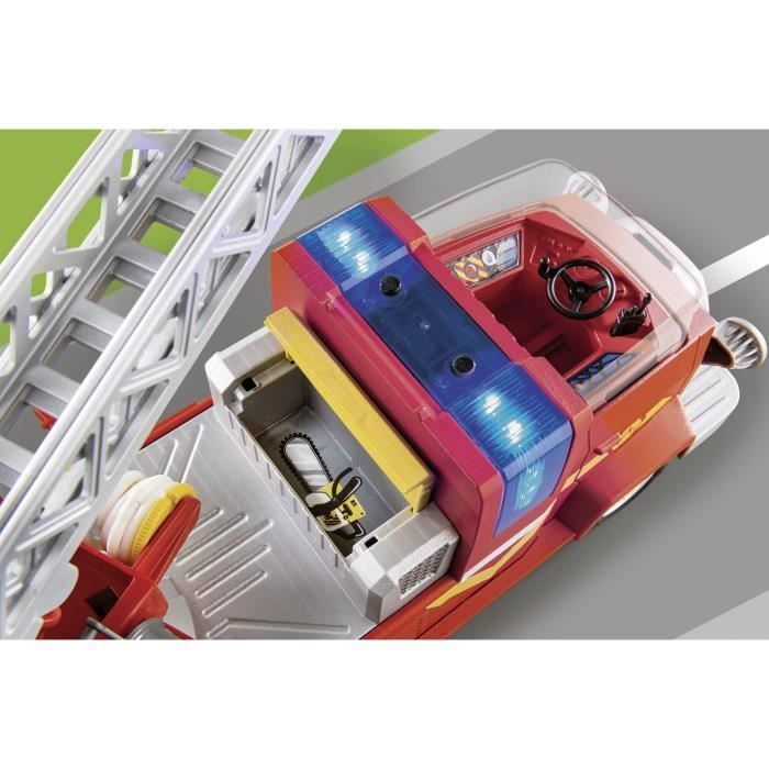 PLAYMOBIL - 70911 - DUCK ON CALL - Fire truck with extendable ladder and detachable airplane