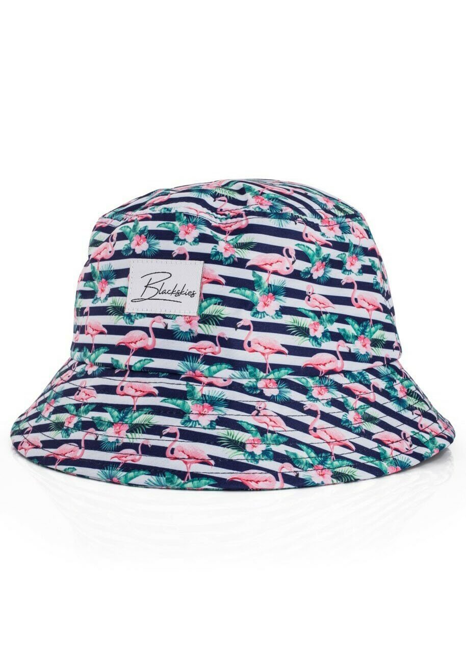 Blackskies TROPICAL FLAMINGO BUCKET - Hoed - blauw wit