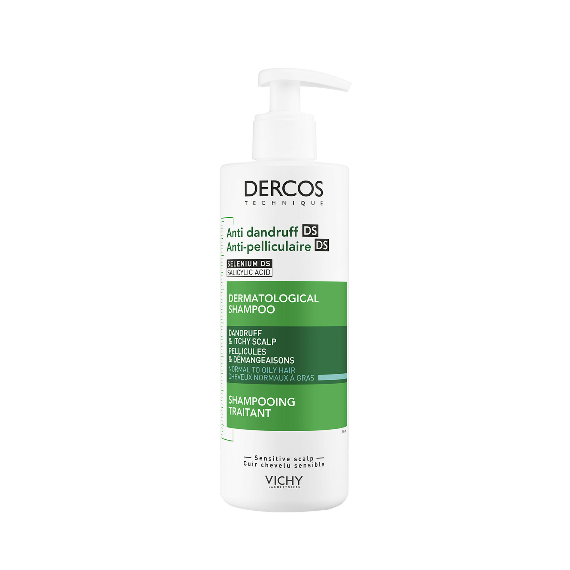 Șampon anti-mătreață Dercos pentru păr normal spre gras 390 ml - Vichy