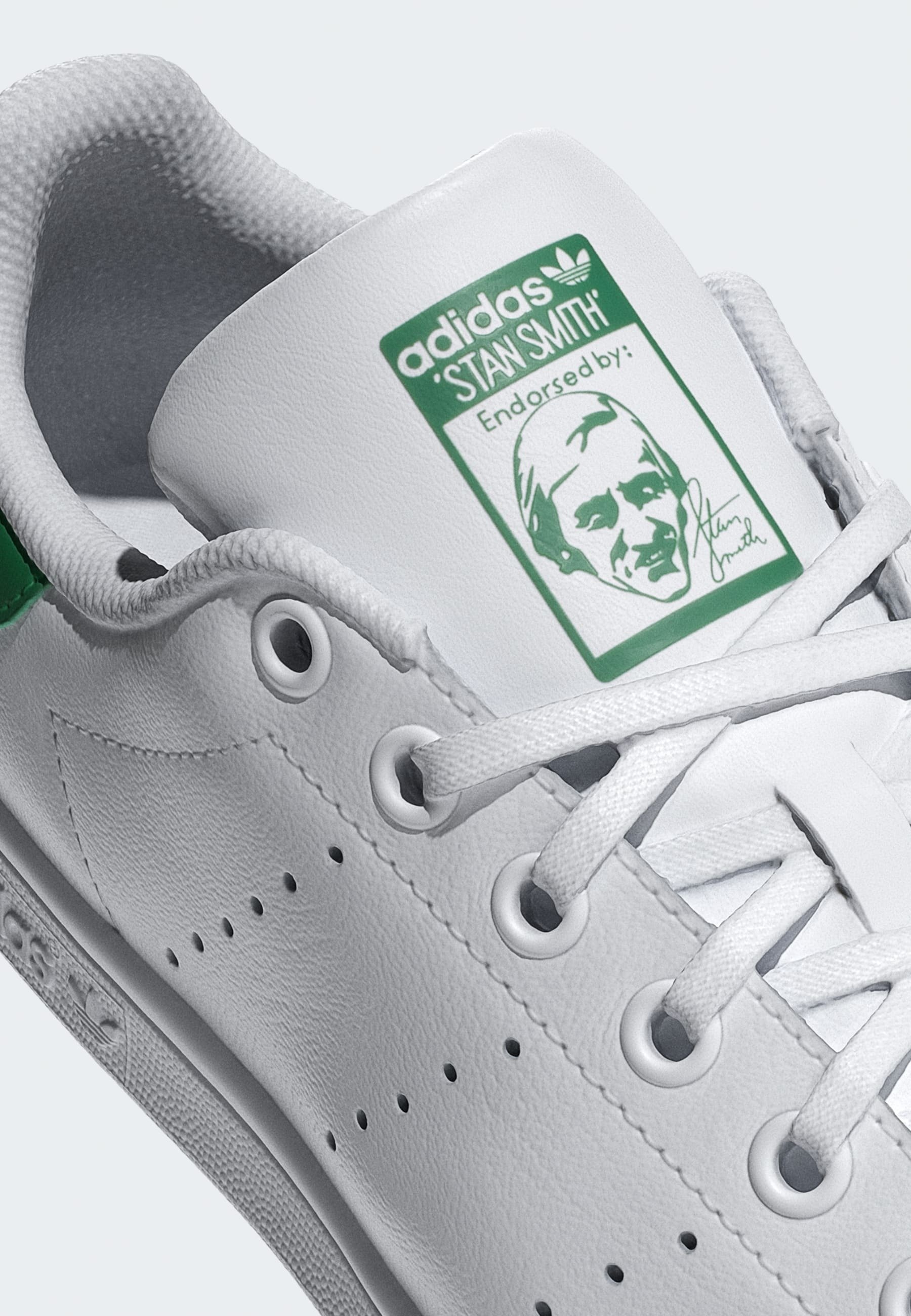 adidas Originals STAN SMITH KIDS - Sneakers - ftwr wit ftwr wit groen