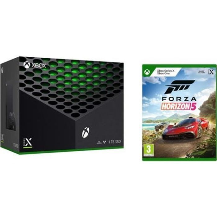 Pacote Xbox Series X - Microsoft - Forza Horizon 5 - 1 TB de armazenamento - 4K Ultra HD - Controle Bluetooth