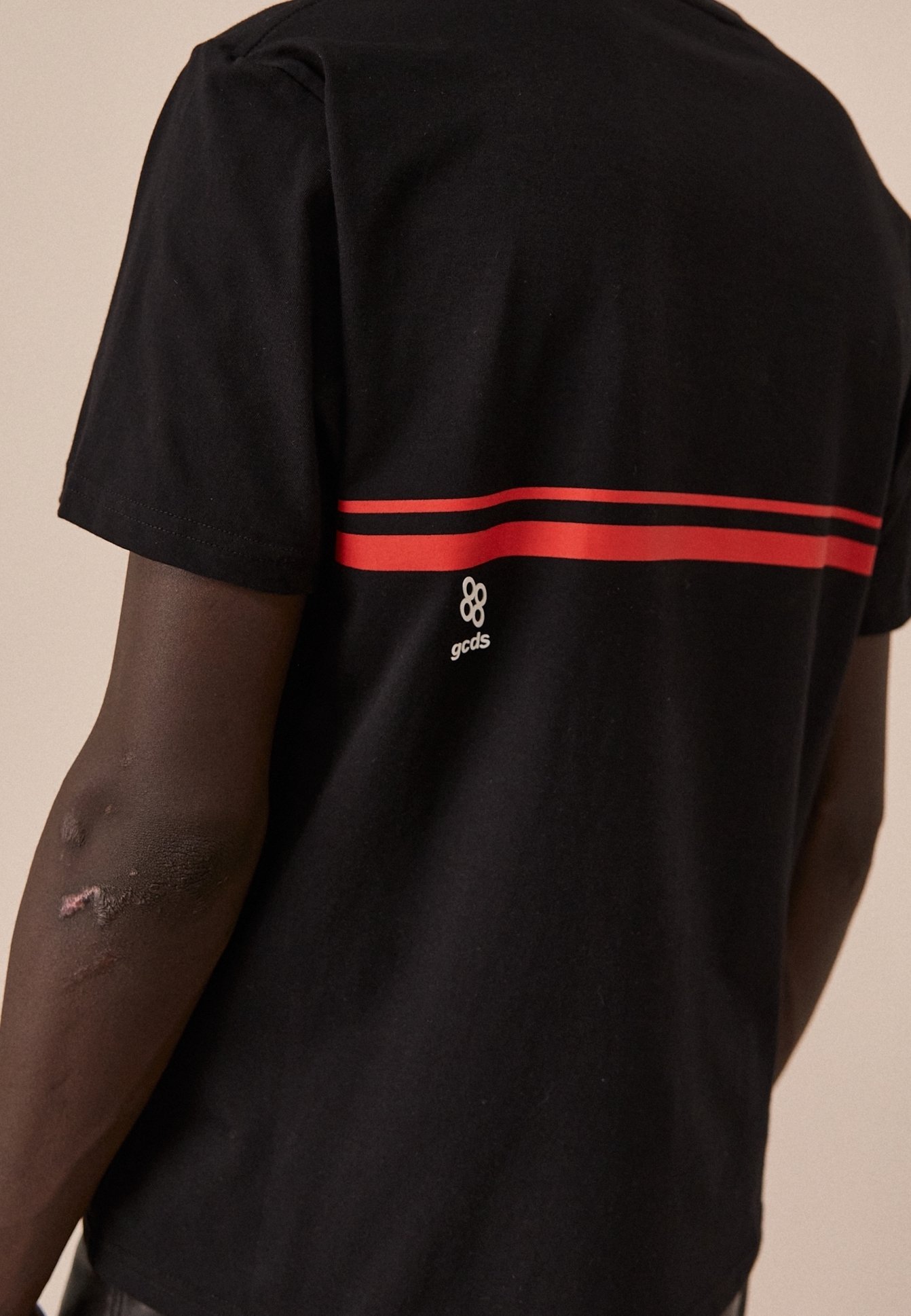 GCDS Print T-Shirt – schwarz