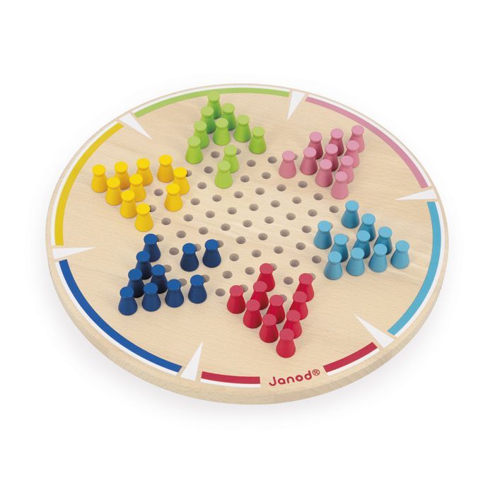 Janod jeu de société dames chinoises jouet en bois classique enfants