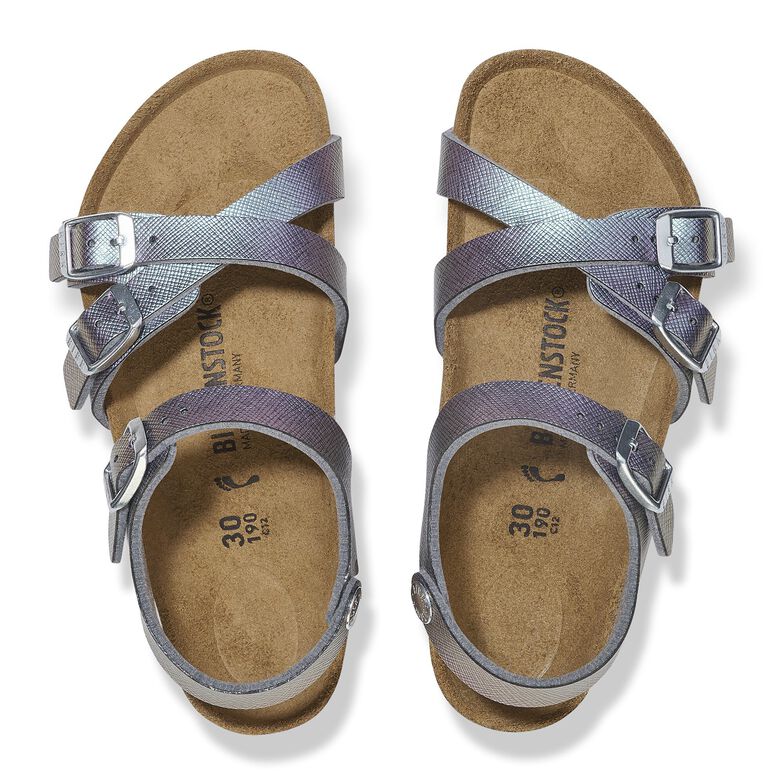 Kumba Kids Birko-Flor goffrata - Saffiano Iridescent Viola Saffiano Iridescent Viola