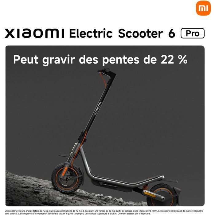 Patinete eléctrico Xiaomi - Electric Scooter 6 Pro - 1000 W máx. - 12