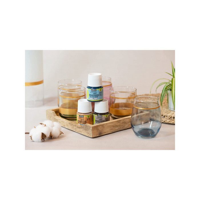 Coffret de peinture - PEBEO - Vitrea 160 - 12 pots de 20 ml - Peinture sur verre - DIY facile