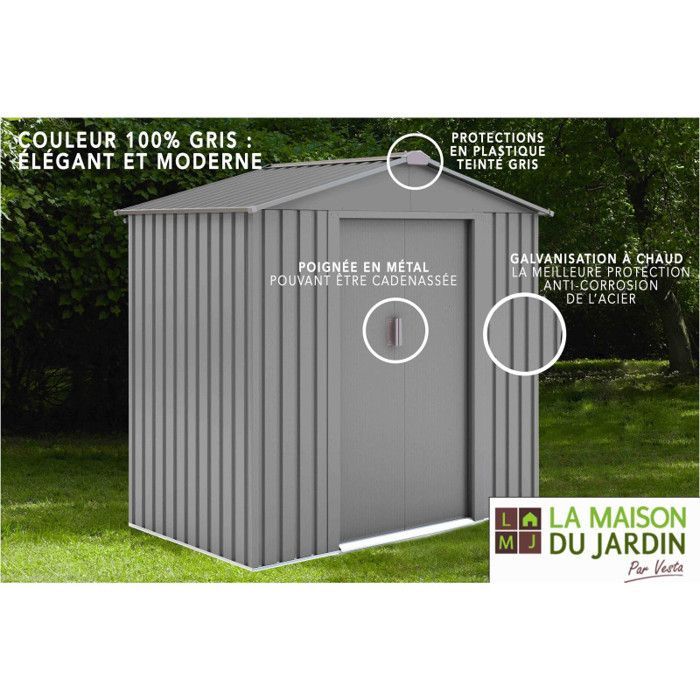 Caseta de jardín metálica LMJ - 2