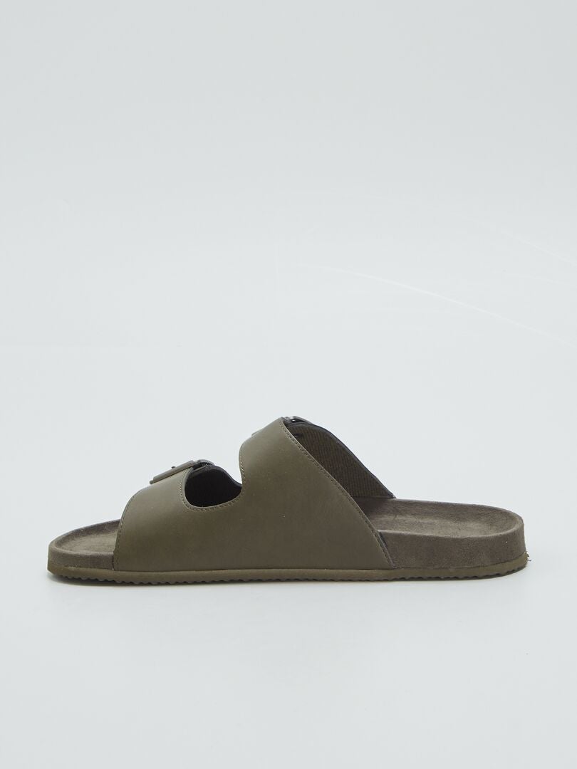 Sandalias de doble tira - CAQUI