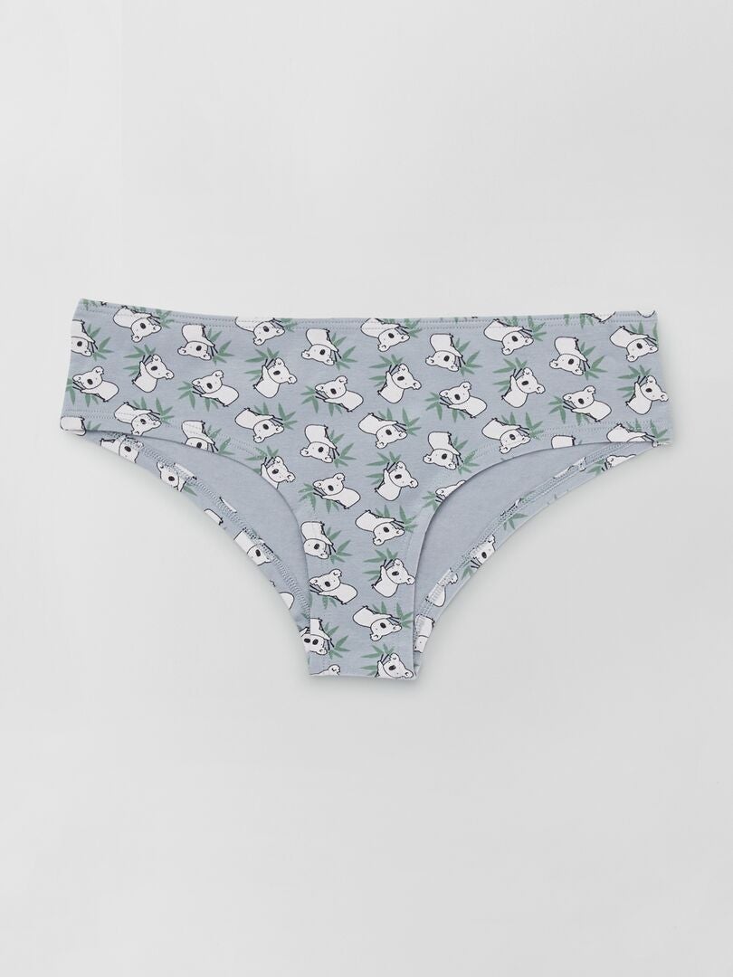 Conjunto de 3 calças culote estampadas - CINZA