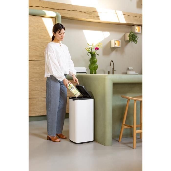 Cestino Brabantia Bo Touch, 30 litri - Bianco