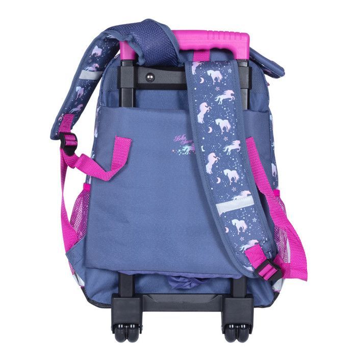 Sac à dos à roulettes - BELLA SARA - COSMIC - Bleu - 35cm x 43cm x 16cm - Fille