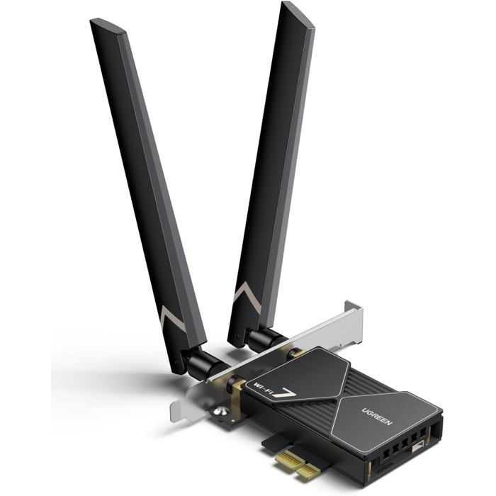 Adaptador WiFi PCIe Be6500 de 7 pulgadas, Bluetooth 5.4, 6 GHz/5 GHz/2.4 GHz, adaptador USB inalámbrico de 6 dBi, WPA3, baja latencia, BT5.4