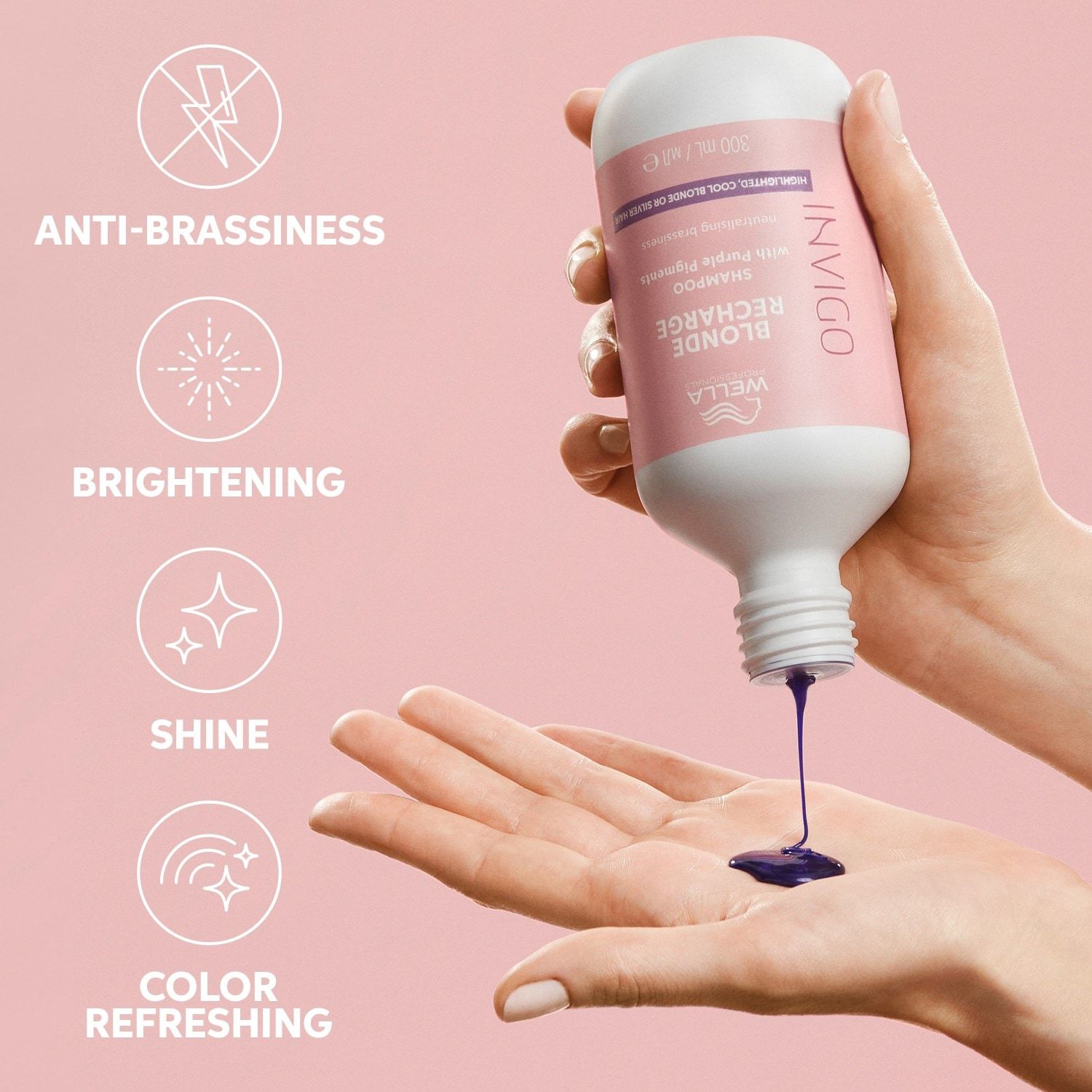 Wella Professionals INVIGO Blonde Recharge šampūnas plaukams, 250 ml