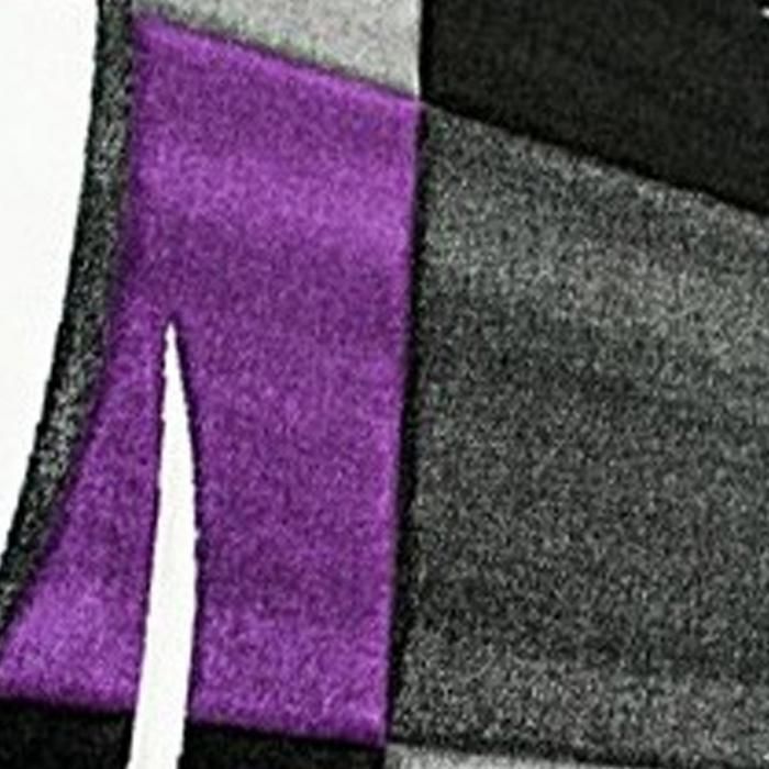 Tapete para sala de jantar 200x290, tecido, padrão xadrez retangular roxo LYN8 COMMA