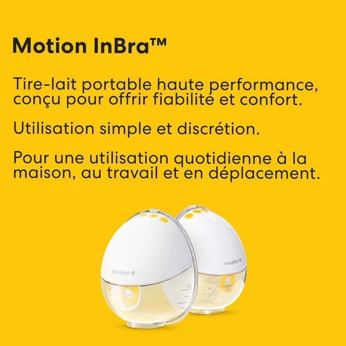 Motion InBra - Handsfree-kannettava kaksoissähköinen rintapumppu, erittäin kevyt ja hiljainen, 2-vaiheinen Expression®-teknologia ja