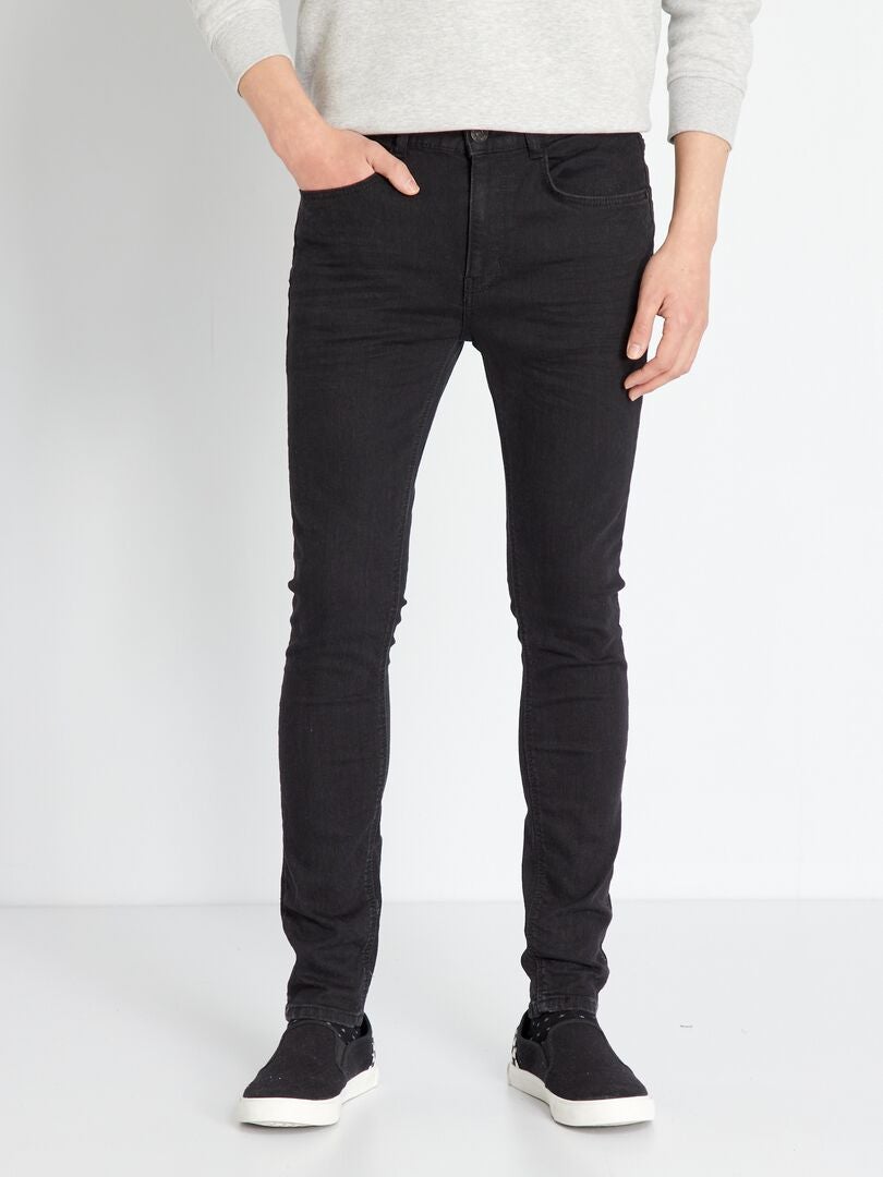 Pantalones vaqueros ajustados L34 - NEGRO