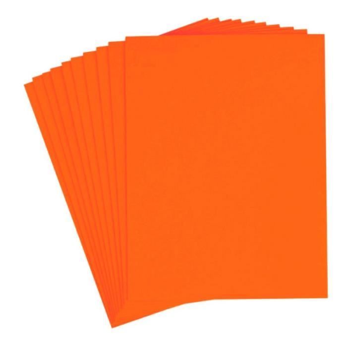 Lot de 10 Feuilles en caoutchouc mousse thermoformable, 20 x 29 cm, ép. 2 mm, creasoft - orange