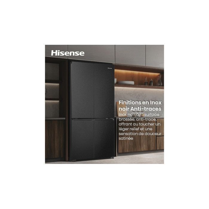 Frigorífico multipuertas - HISENSE - RQ5P470SAFE - 483 L - No Frost (refrigeración con ventilador) - Conexión WiFi