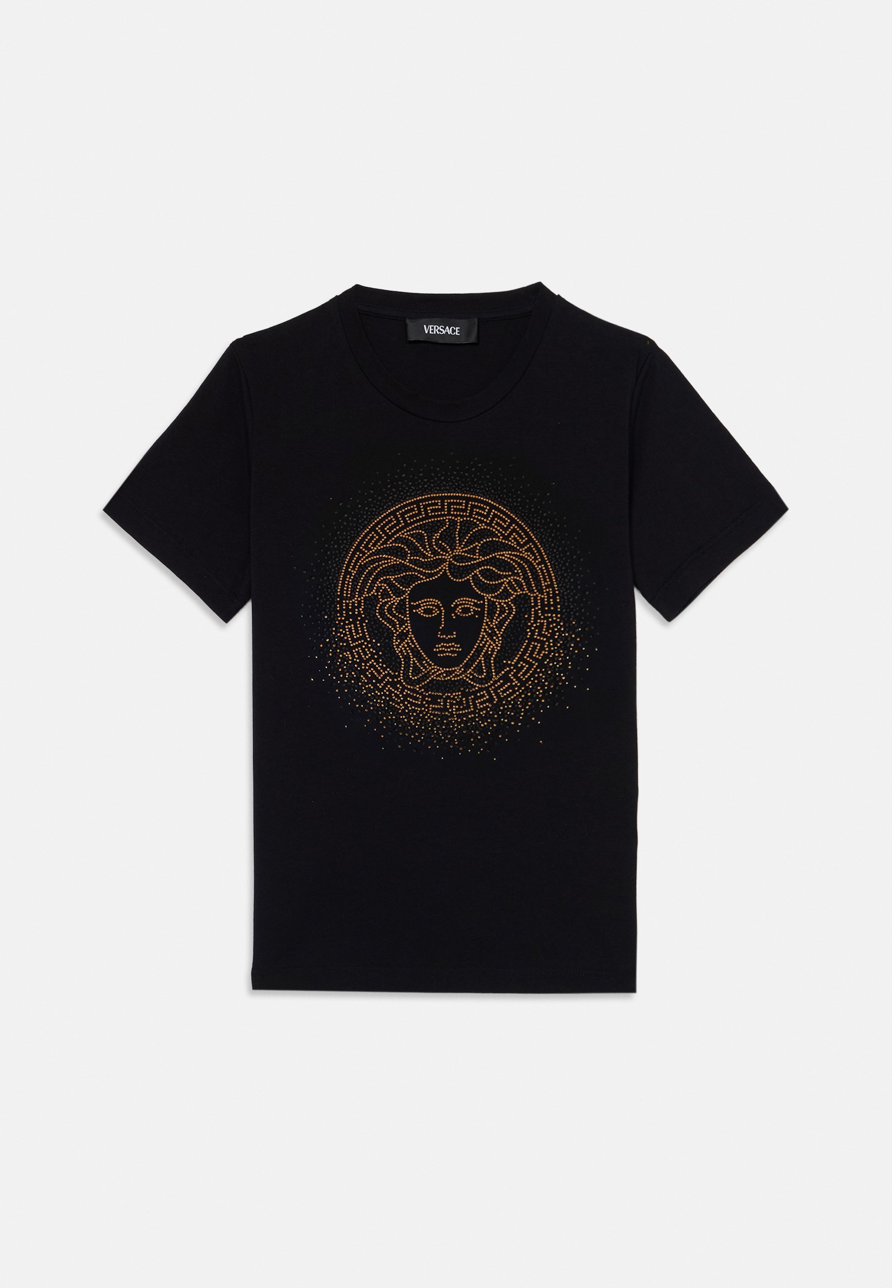 Versace STUDS FADING MEDUSA KIDS EMBROIDERY UNISEX - Triko s potiskem - black/gold colour