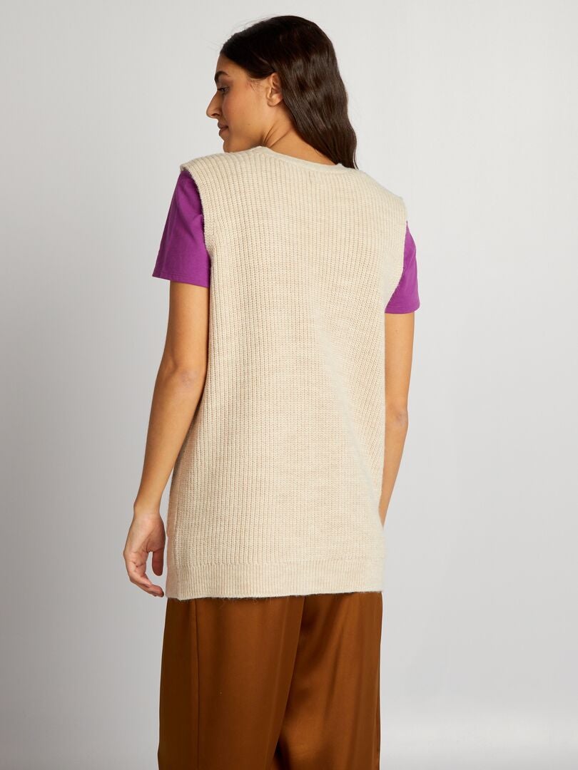 Mouwloos vest - WIT