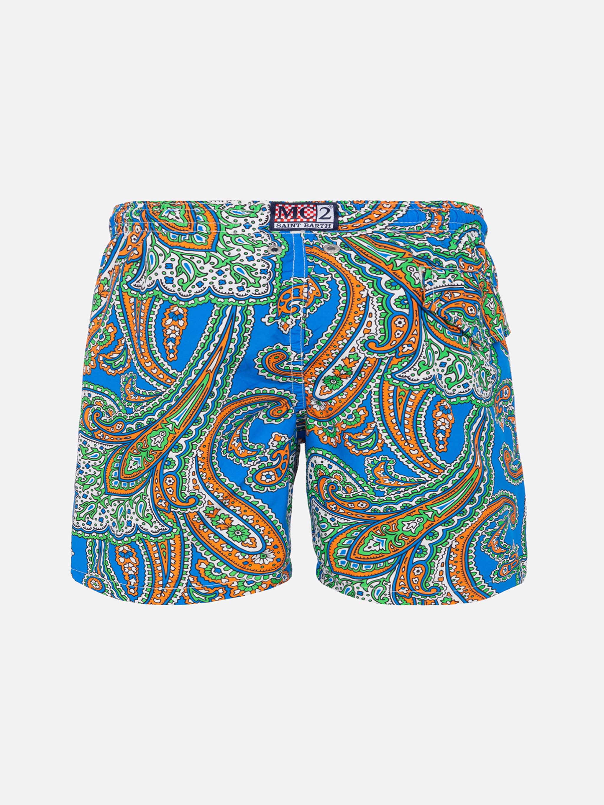 Costume da bagno da bambino con stampa paisley