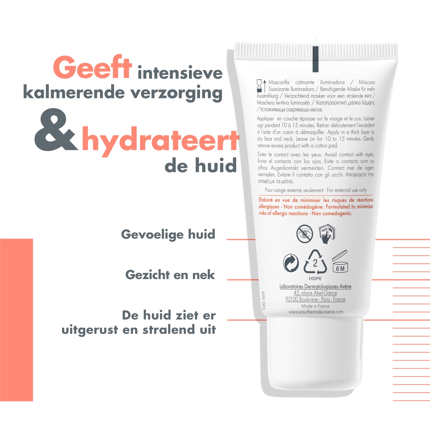 Avène hydratační maska Les Essentiels Les Essentiels zklidňující hydratační maska - 50 ml