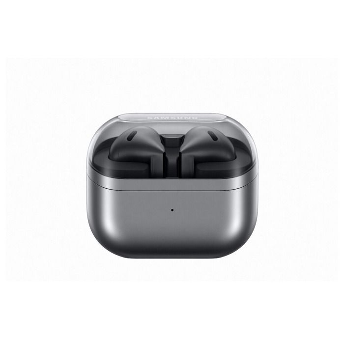 Auriculares inalámbricos intrauditivos Samsung Galaxy Buds 3 con cancelación de ruido, color plata + cargador inalámbrico rápido de 15 V