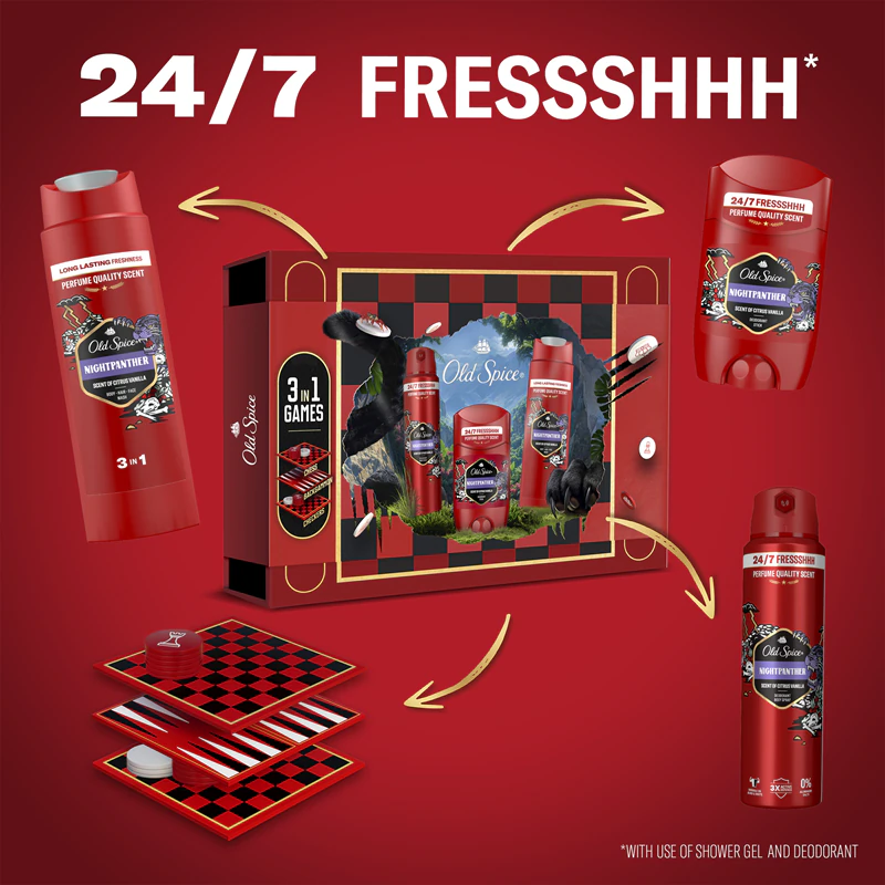 Conjunto de presente Old Spice Nightpanther Gamebox para homens
