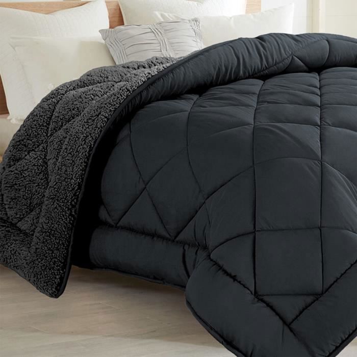 Piumino - Sampur - Sherpa 220x240 - Reversibile Estate-Inverno - Imbottito - 4 Stagioni