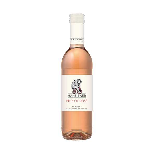 Merlot Rosé meio-seco Rheinhessen QbA, 12 garrafas de 0,25 l cada