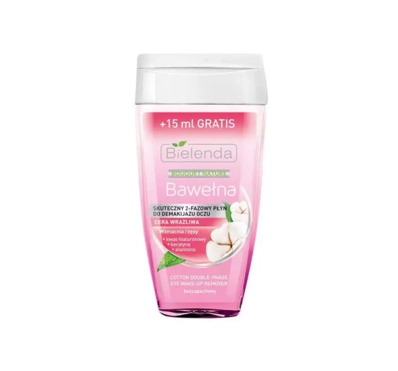 Bielenda 2-fazowy płyn do demakijażu oczu Bawełna 140 ml