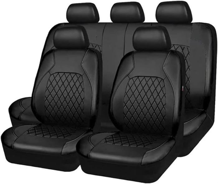 Juego de 9 fundas universales de cuero sintético para asientos de coche, accesorios para el interior del coche, SUV, coche