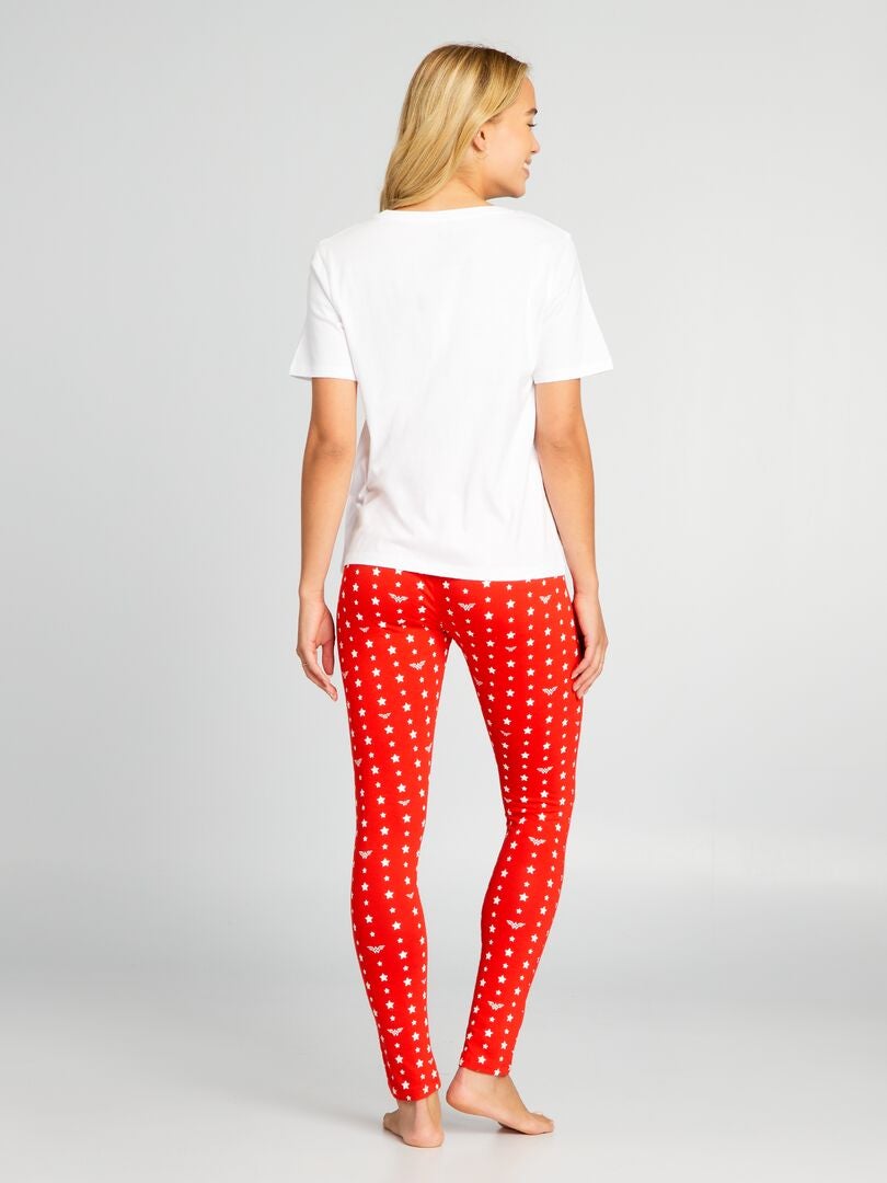 'Wonder Woman' pyjama met print - 2-delig - ROOD