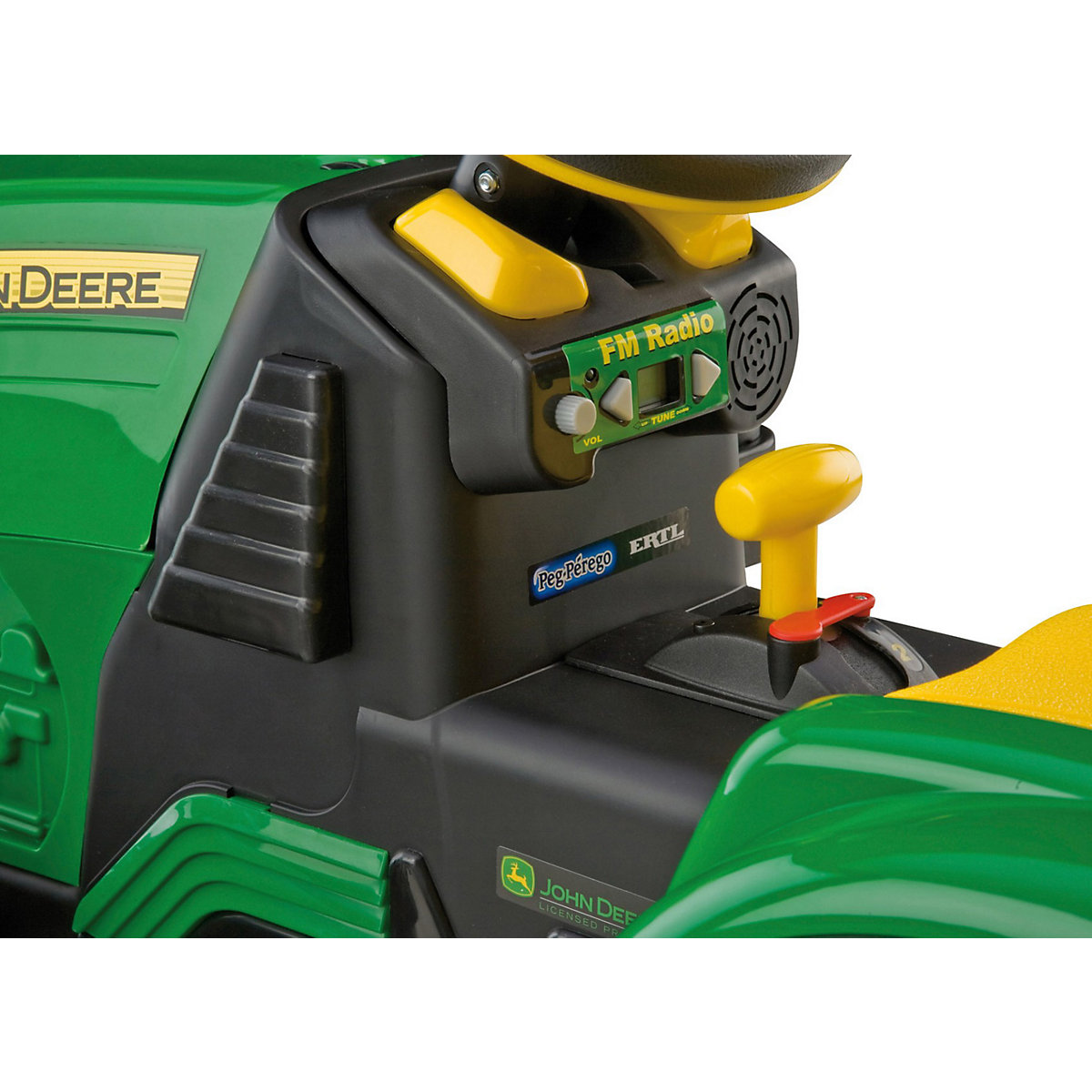 John Deere sähköajoneuvo perävaunulla 12V