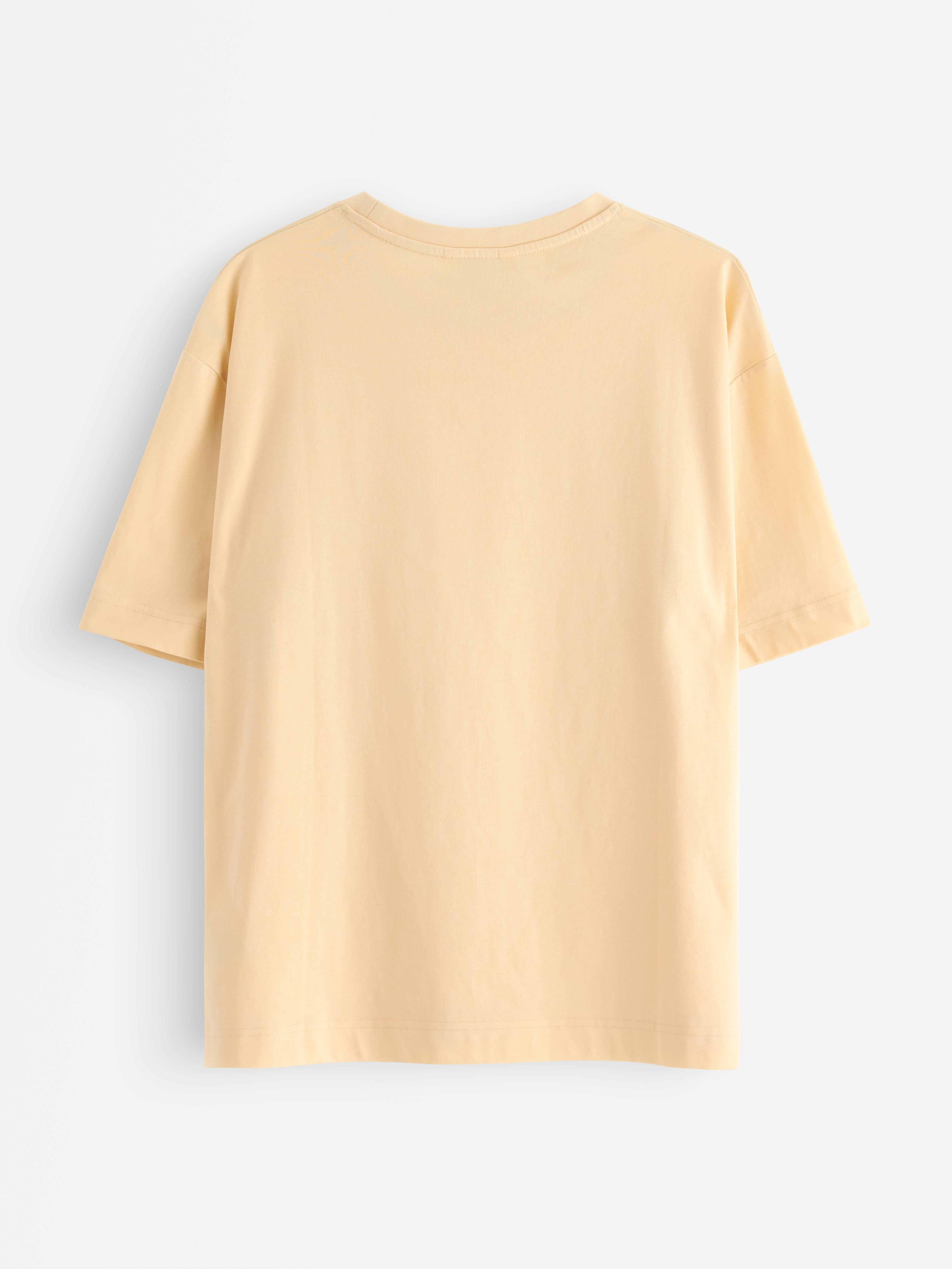 Camiseta extragrande color amarillo claro