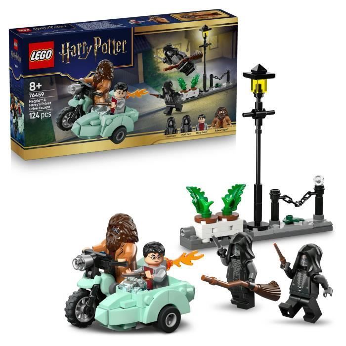 LEGO Harry Potter 76459 Hagrid et Harry s’Échappent de Privet Drive - Jouet Moto dès 8 ans