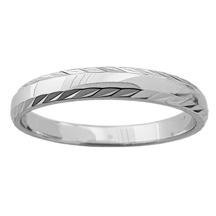 Alliance mixte 3mm en Argent 925 rhodié