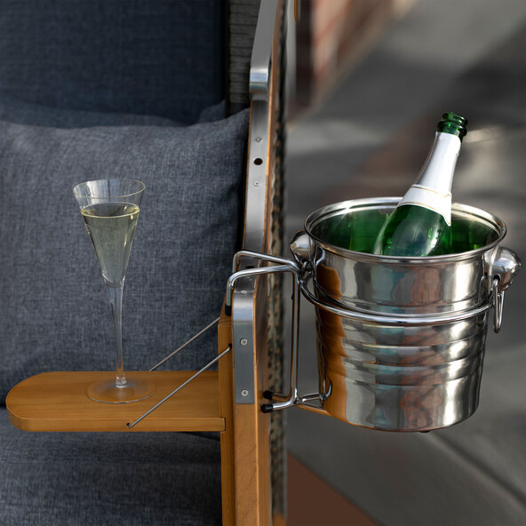 Șezlong de plajă Laboe, design 560, inclusiv set de accesorii